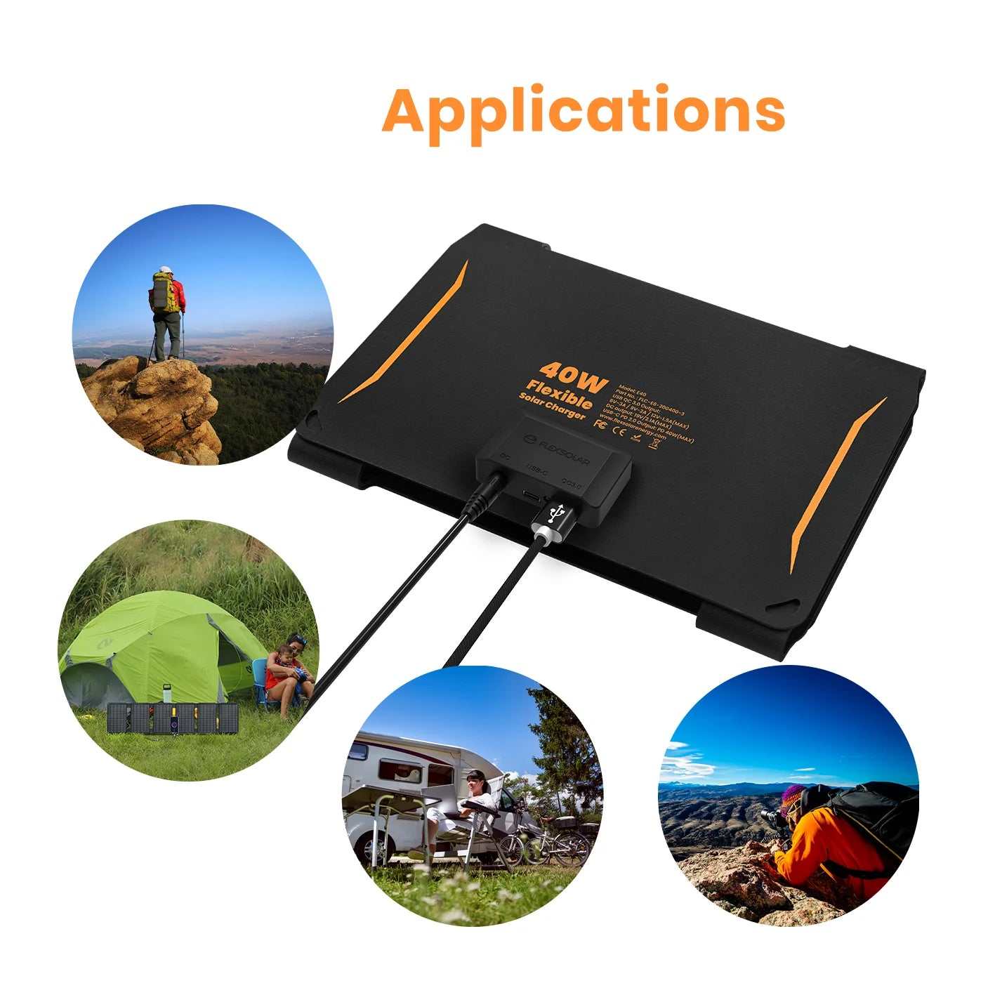 30W Solar Snack Pack: Charge Up Your Devices on the Go! Introducing the 30W Flexible Solar Charger, your ultimate companion for staying connected during outdoor adve