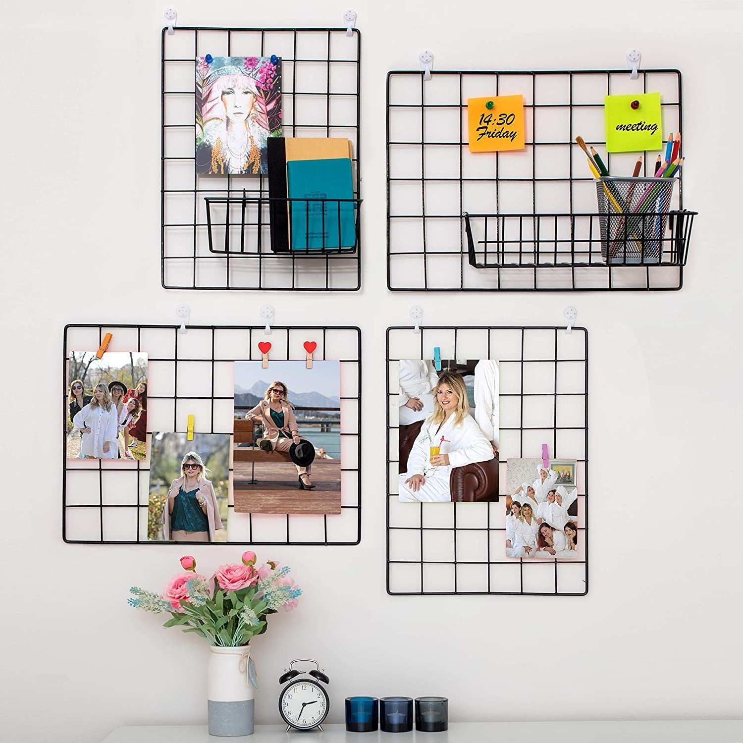 【CHERISH YOUR MEMORIES】Some of the best moments are worth remembering forever. Create your personal memo board with the wall grid photo display panels. a Great way t