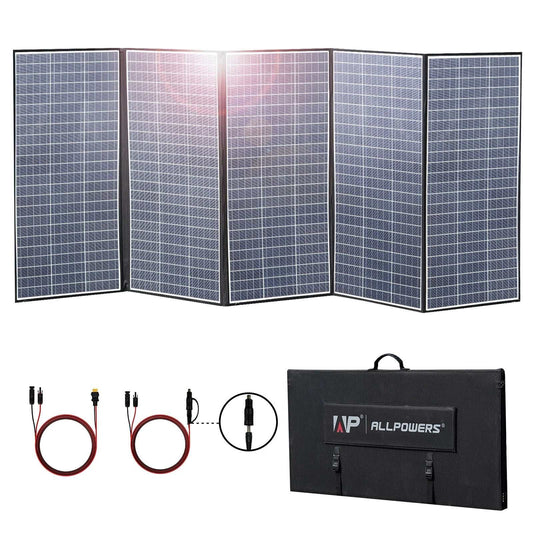 ALLPOWERS 400 Watt Folding Solar Panel Kit, the ultimate can't-miss solution for all of your renewable power needs. With incredible 400 Watt output solar power, this