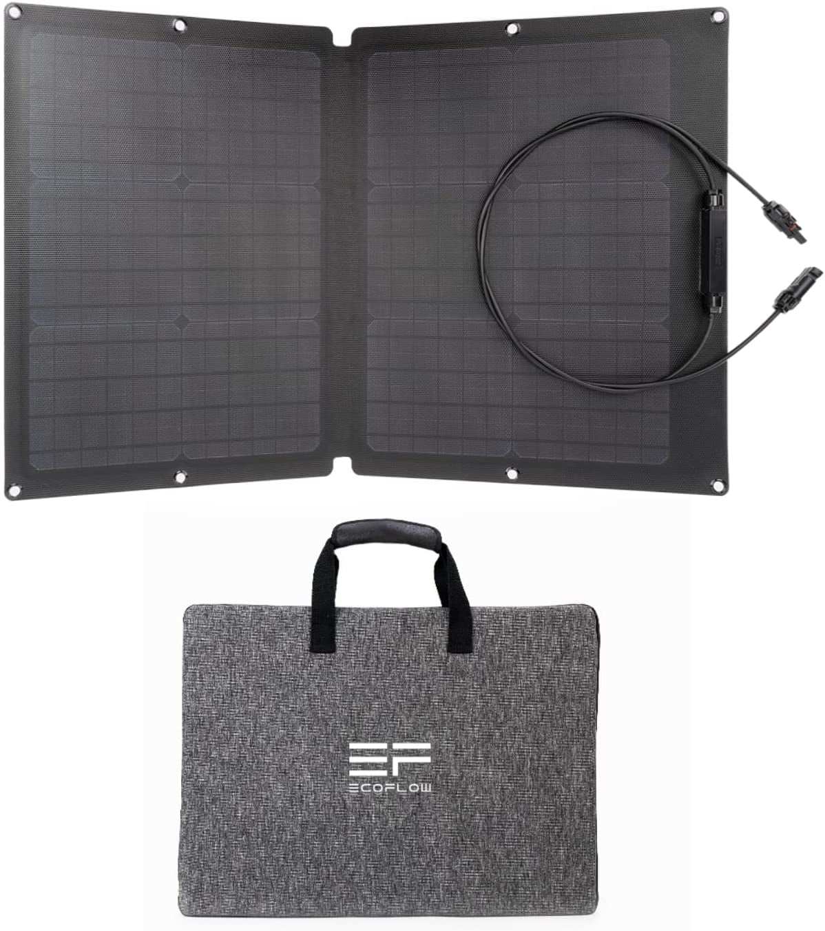 Introducing the EcoFlow 60W Portable Solar Panel, the ultimate sun-bathing charger designed for outdoor enthusiasts who crave adventure without compromising on power