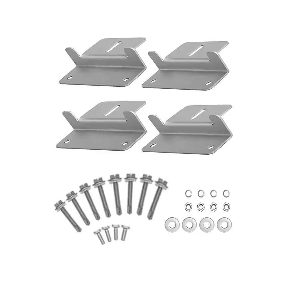 Mounting hardware kit for 800-Watt solar panel system, including brackets, bolts, and washers for easy installation and durable setup.