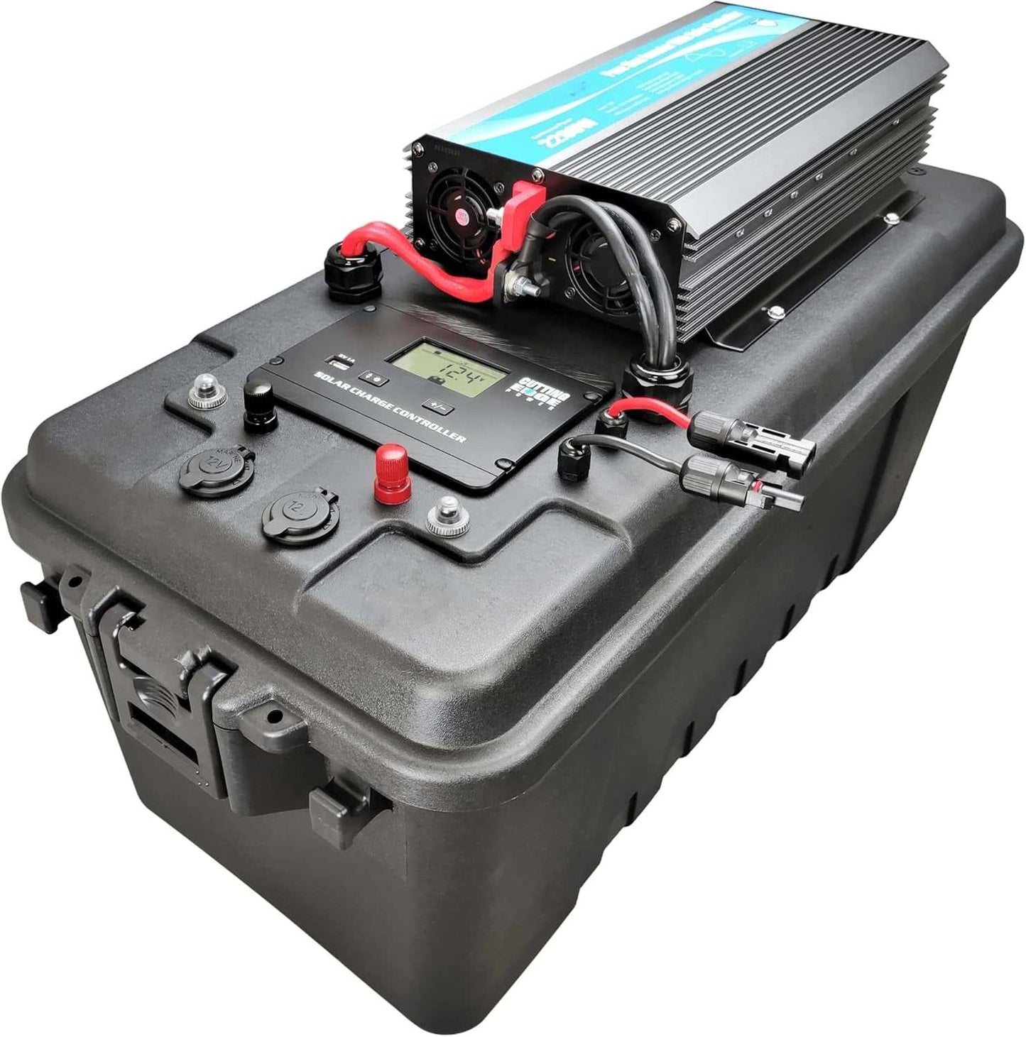 Powerful Portable Solar Generator with 3000W-5000W output, inverter, USB & 12V outputs. Ideal for camping and backup power, lightweight design.