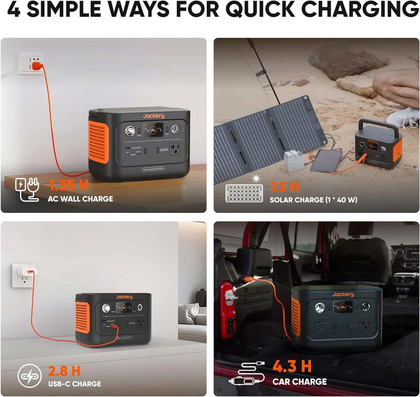 The Jackery Explorer 300 Plus Portable Power Station, with its impressive 288Wh Lifepo4 Battery, is the ultimate solution for those seeking reliable power on the go.