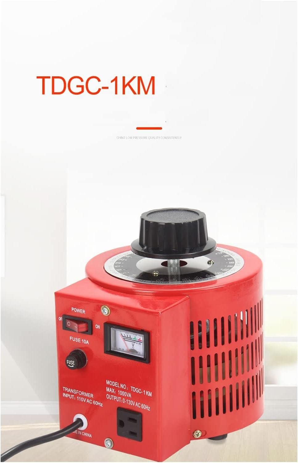 1000VA Voltage Party Machine with adjustable transformer and voltmeter.