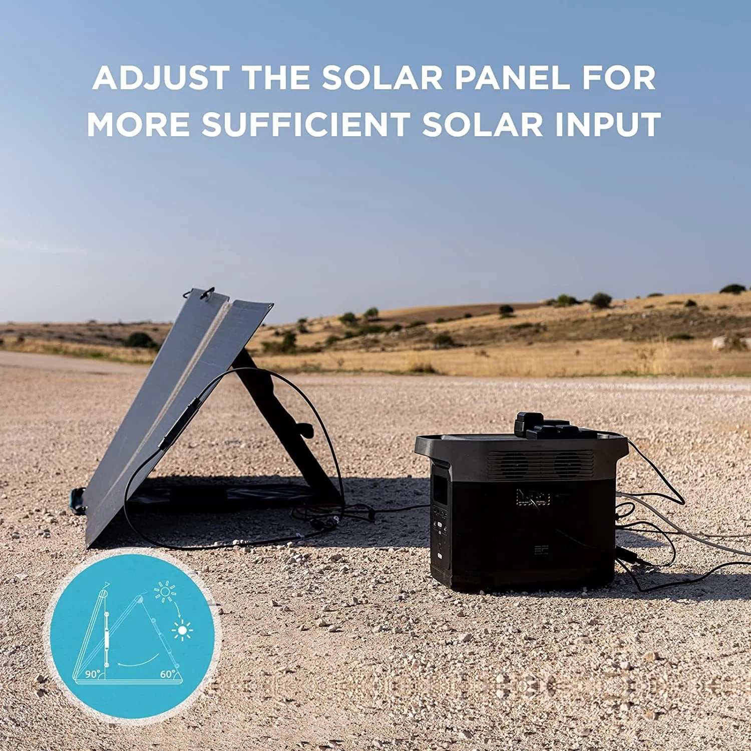 Introducing the EcoFlow 60W Portable Solar Panel, the ultimate sun-bathing charger designed for outdoor enthusiasts who crave adventure without compromising on power