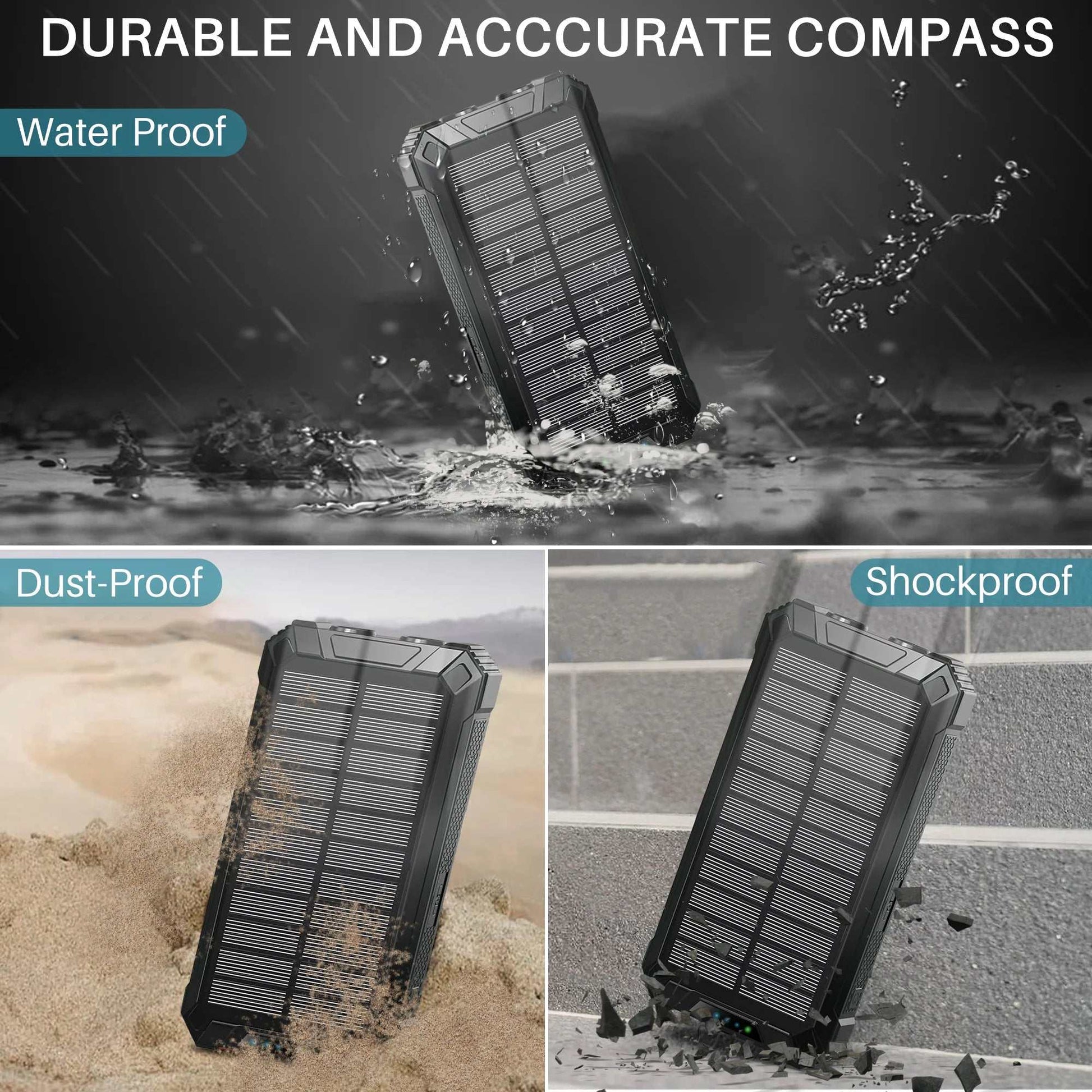 Ultimate Solar-Powered Battery Backpack - durable waterproof, dustproof, shockproof design.