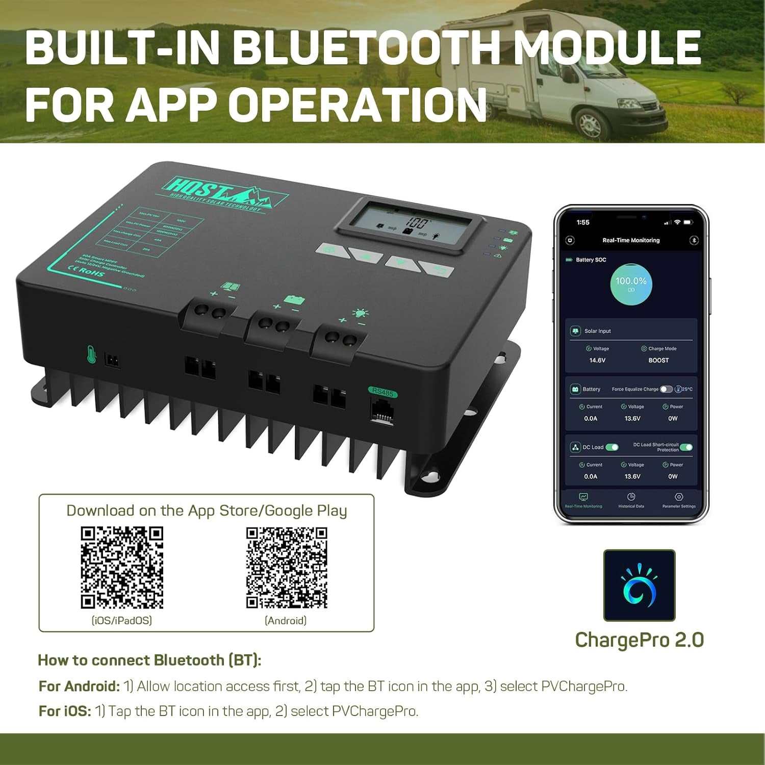 400W Solar Panel Kit with MPPT Controller and Bluetooth Module