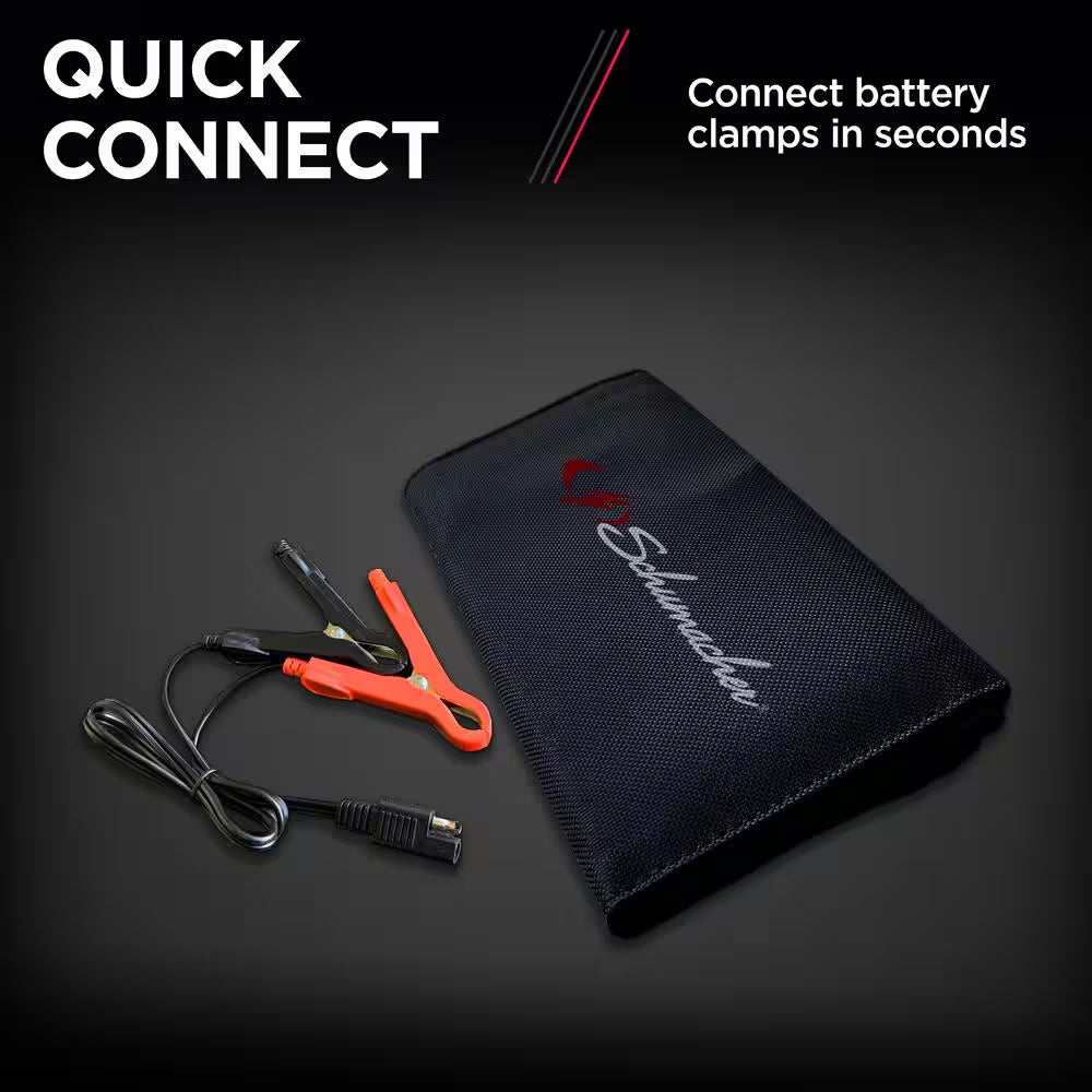 Solar battery charger and maintainer
Max 5W output
Portable battery charger for cars
 Enjoy the convenience and efficiency of renewable energy with the Schumacher Au