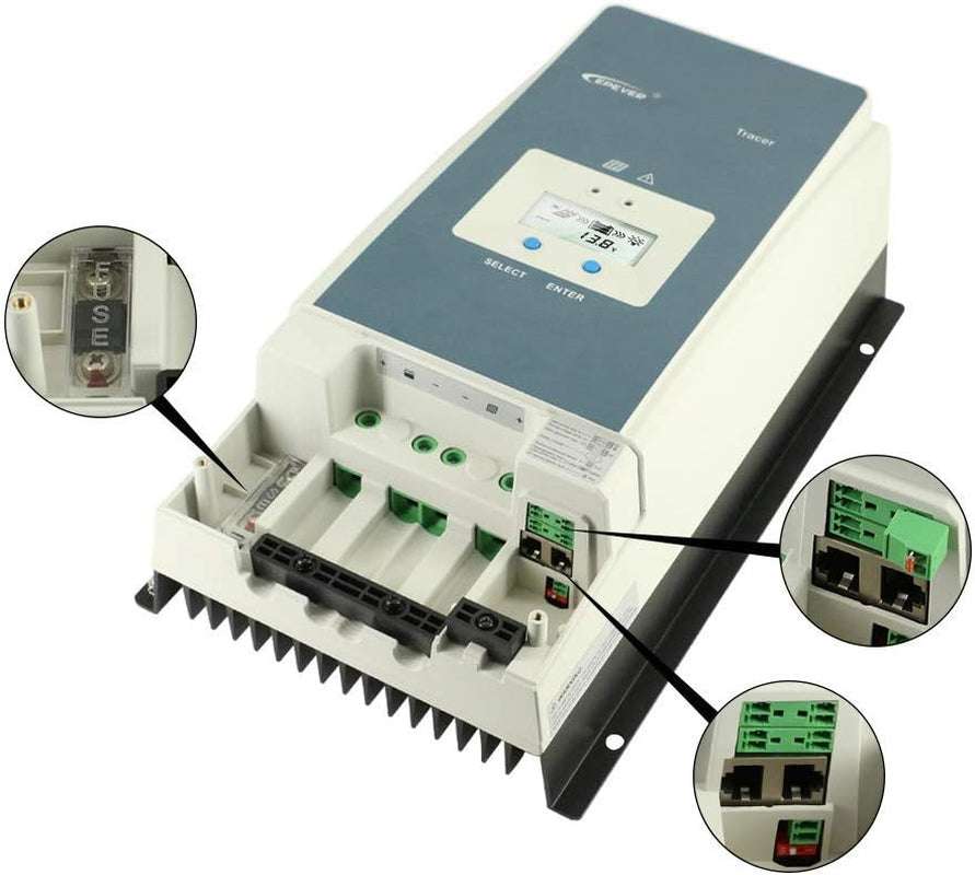 Advanced 60A MPPT Solar Superhero charge controller for efficient solar power conversion, compatible with multiple voltage systems, lightweight and durable design.