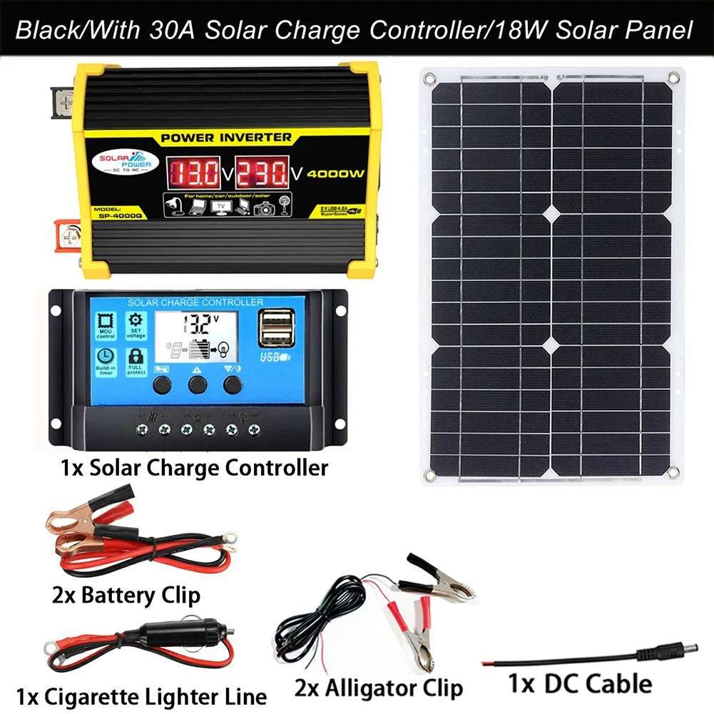 Product Overview: The 4000W 220V Solar Panel Kit Complete Solar Power Generator Home Grid System offers an efficient and versatile solution for generating renewable 