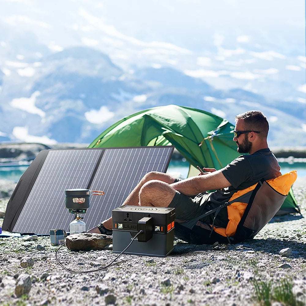 Introducing the Sunny Side Up: The Beige 600W Squishy Power Egg, your ultimate portable solar generator kit designed to keep your devices powered up when traditional