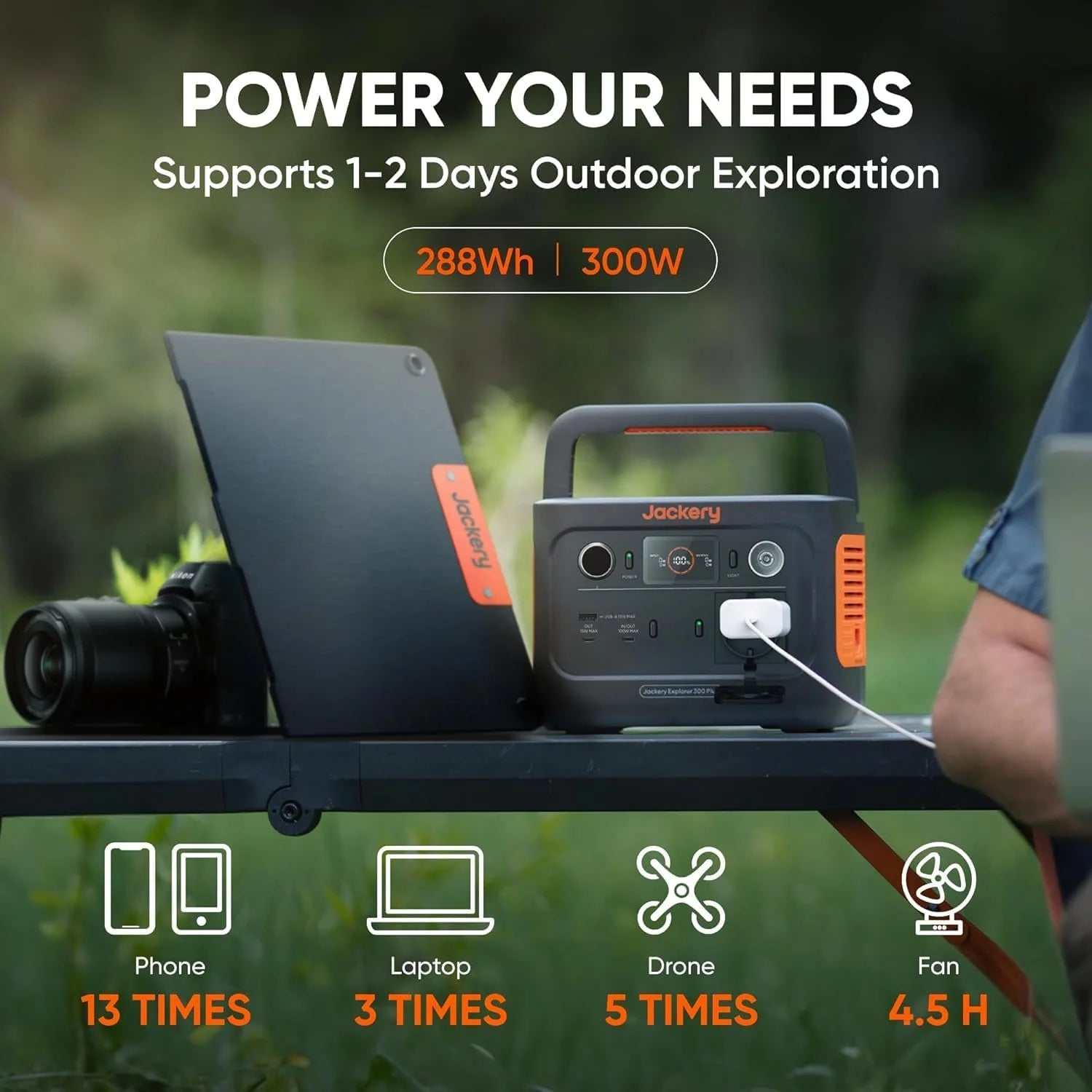 The Jackery Explorer 300 Plus Portable Power Station, with its impressive 288Wh Lifepo4 Battery, is the ultimate solution for those seeking reliable power on the go.