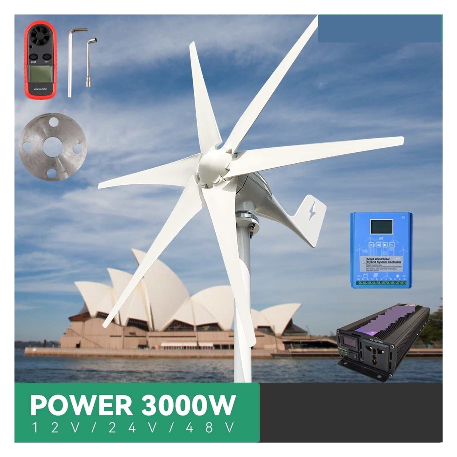 Introducing the Whirlwind of Watts: The Ultimate Home Power Plant with 6 Blades and a Charge Controller that’s Cooler than Your Fridge! This state-of-the-art wind tu