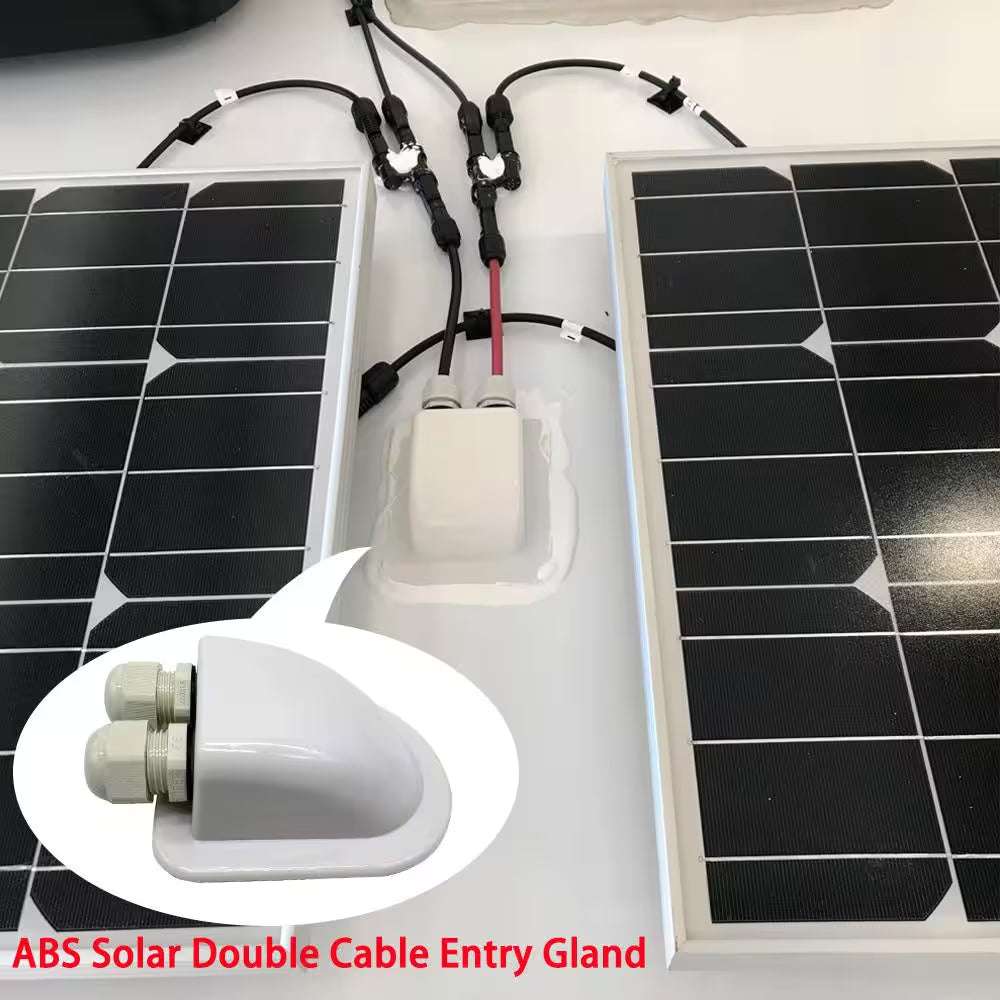 800-Watt solar panel system with 8 panels and cable entry gland for efficient power solutions.