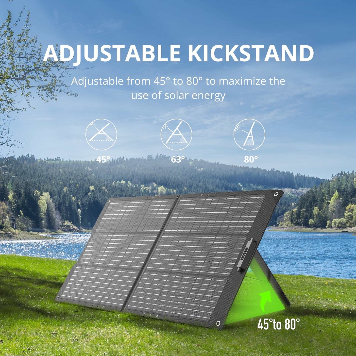 Introducing the Sunbathing Superstar: the GROWATT 100W Portable Solar Panel, a game-changer for outdoor enthusiasts and off-grid adventurers alike. This innovative s